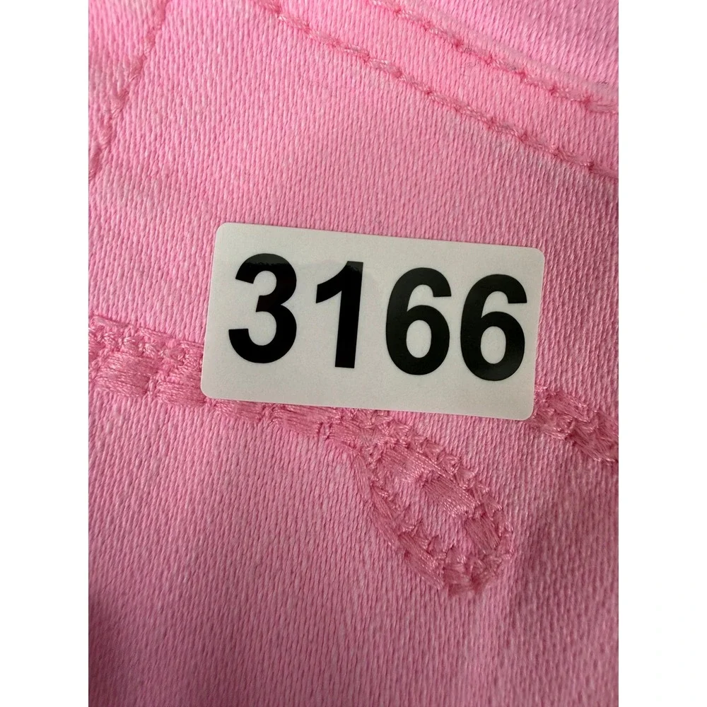 Justice Girls Pink Denim Bermuda Shorts 10R Simply Low Cuffed Stretch 10 Kids